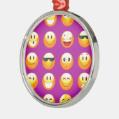 パープルの絵文字 メタルオーナメント (左)