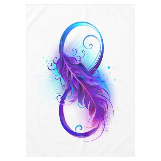 パープルの羽根との無限 テーブルクロス (正面)