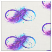 パープルの羽根との無限 ファブリック (クローズアップ)