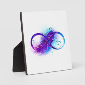 パープルの羽根との無限 フォトプラーク (正面)