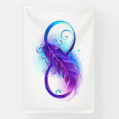 パープルの羽根との無限 横断幕 (縦)