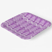 パープルの花が咲き誇るペーパープレート ペーパープレート (傾斜あり)