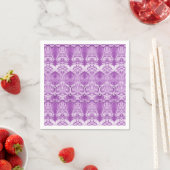 パープルの花が咲くナプキン スタンダードカクテルナプキン (インサイチュ)