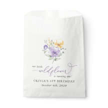 パープルの花とイエローの花 初めての誕生日