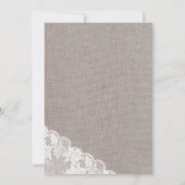 パープルの花とレースのお祝いしよう 招待状 (裏面)