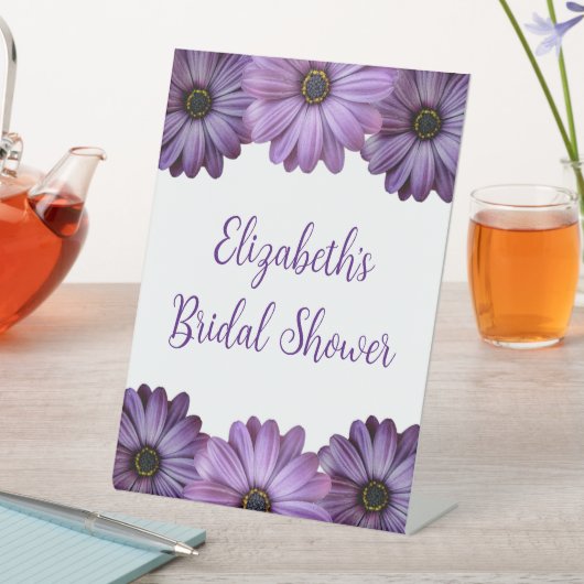 パープルの花のブライズシャワー 台座サイン (インサイチュ)