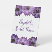 パープルの花のブライズシャワー 台座サイン (正面)