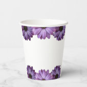 パープルの花のブライズシャワー 紙コップ (裏面)