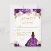 パープルの花のプリンセスのケンセイェーラ 出欠カード (正面)