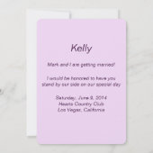 パープルの花のメイソンジャー ブライドスマイド カード (裏面)