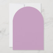 パープルの花の枝のベビーシャワー 招待状 (裏面)