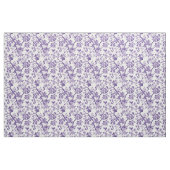 パープルの花の枝のリピート ファブリック (ヤード)
