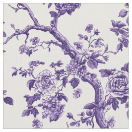 パープルの花の枝のリピート ファブリック