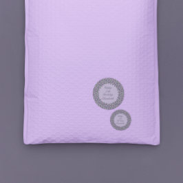 パープルの花の誕生日 ラウンドシール