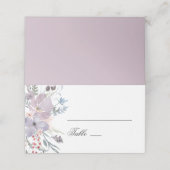 パープルの花嫁水彩画 ラベンダーの花 プレイスカード (外部開封)