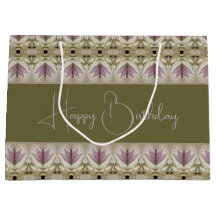 パープルの花柄