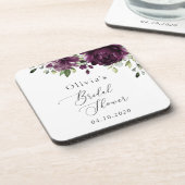 パープルの花、プラムの花、ボヘミア、ブライズシャワー コースター (左側)