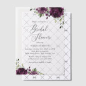 パープルの花、プラムの花、ボヘミア、ブライズシャワー ベラム紙招待状 (オフセット (招待状))