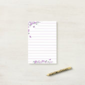 パープルの蝶の花 ポストイット (デスク上)