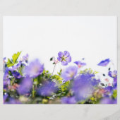 パープルの野の花の両面スクラップブックペーパー (正面)