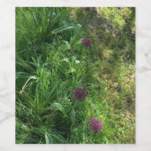 パープルの野の花 ワインボトル ラベル (シングルラベル)