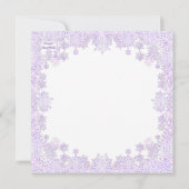 パープルの雪の結晶 招待状 (裏面)