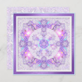 パープルの雪の結晶 招待状 (正面/裏面)