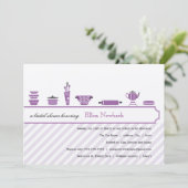 パープルの ブライダルシャワーの招待状 招待状 (スタンド正面)