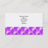 パープルはっきりしたダイヤモンドパターン 名刺 (裏面)