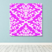 パープルはっきりしたダマスクアットエムポリオモファ キャンバスプリント (インサイチュ (ウッドフロア))