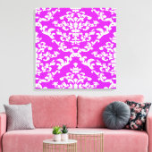 パープルはっきりしたダマスクアットエムポリオモファ キャンバスプリント (インサイチュ (リビング))