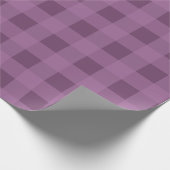 パープルはっきりしたバッファロープレイドラッピング紙 ラッピングペーパー (角)