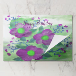 パープルはっきりしたフローズ紙ランチョンマット ペーパーパッド