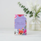 パープルはっきりした色彩の鮮やかポップ・アートのフローラシックは友人を参照 紹介カード (スタンド正面)