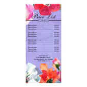 パープルはっきりした色彩の鮮やか美しいポップ・アートのサロン価格 ラックカード (正面)