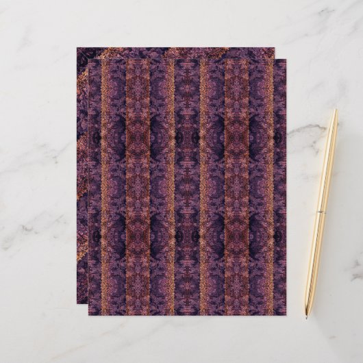 パープルはっきりした金ゴールドゴシックレース (正面/裏面インサイチュ)