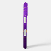 パープルひび割れテクスチャ Case-Mate iPhoneケース (裏面 / 右)