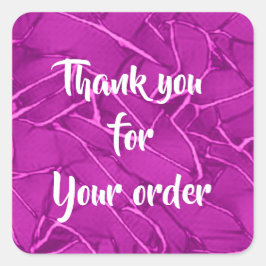 パープルひび割れパターンビジネス スクエアシール