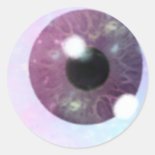 パープルアイおもしろい ラウンドシール (正面)