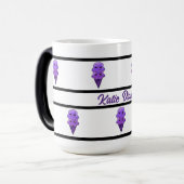 パープルアイスクリームフレンズかわいいかわいいスペシャリティマグ モーフィングマグカップ (正面左)