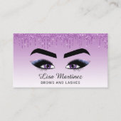 パープルアイズグリッタードリプス美しい 名刺 (正面)
