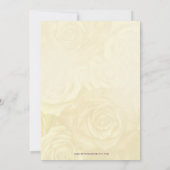 パープルアイボリーバラヴィンテージブライダルティー招待状 招待状 (裏面)