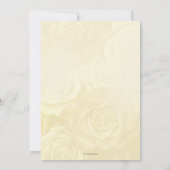 パープルアイボリーバラヴィンテージブライダルティー招待状 招待状 (裏面)