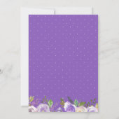 パープルアイボリーフローラエロペメント披露宴招待状 招待状 (裏面)