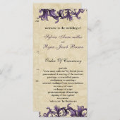 パープルアイボリーヴィンテージフローリ結婚ッシュ プログラム (正面/裏面)