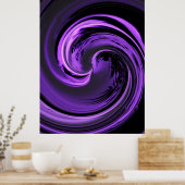 パープルアイランドウェーブポスター ポスター (キッチン)