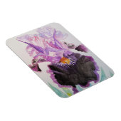 パープルアイリスアート 花 水彩 マグネット (右側)