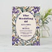 パープルアイリスアールヌーボー結婚ズ 招待状 (スタンド正面)