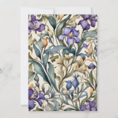 パープルアイリスアールヌーボー結婚ズ 招待状 (裏面)