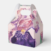 パープルアイリスウェディングケーキお土産ボックス フェイバーボックス (正面サイド)